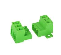 GINTOOYUN 5 Sets 3-Pole 5.08 mm Terminal, 2EDGRK Phoenix Connector 3 Pin with Screw Lock Plate Fixed, PCB Pluggable Screw Terminal Block Connectors, 5.08mm Pitch Male Female Plug