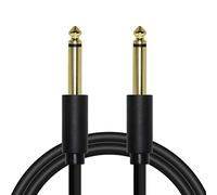 GINTOOYUN 6.35mm Mono Guitar Instrument Cable,Straight 1/4 TS Male to 1/4 TS Male Unbalanced Patch Cords For Electric Bass Guitar,Amplifier Speaker,Line-level Audio etc (1.5)
