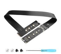 GINTOOYUN 90 Degree NGFF M.2 M-KEY NVME Extension Cable 40 CM PCIe 3.0/4.0 M.2 NVME/NGFF SSD Ribbon Flex Cable for Mainboard SSD 2230/2242/2260/2280(90 degrees)
