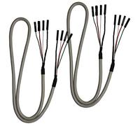 GINTOOYUN Breadboard Jumper Cables 2x4P 60CM Female to Female Dupont Cable With white PVC shell for Arduino Raspberry PI DIY Prototyping