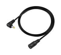 GINTOOYUN DC4017 Power Extension Cable 22AWG DC 4.0mm x 1.7mm Right Angle Male to Female Power Adapter Cable for PSP,Cameras, Electric Toothbrushes etc(4.9 FT) (1.5M)