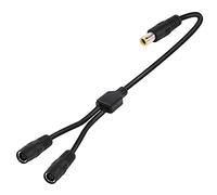 GINTOOYUN DC7909 Y Splitter Adapter Cable 14AWG DC 8mm One Male to Two Female Power Cord for Portable Power Station, Solar Panel, Solar Power Bank etc(2 FT)