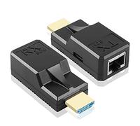 GINTOOYUN HDMI to RJ45 60M Extender 1080P HDMI to RJ45 Cable Extender Converter with Type-C Charging Cable for Computers, Laptops, Set-Top boxes, TVS, Projectors, etc