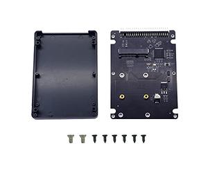 GINTOOYUN IDE Hard Drive Enclosure, MSATA Mini PCI-E SSD to 2.5 Inch IDE 44Pin Converter Card with Shell, Black for Notebook Laptop，Desktop Computer and More