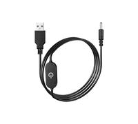 GINTOOYUN LED Strip Touch Dimmer 12V 3A USB Male to 3.5x1.35mm DC Male Controller Switch Extension Power Cord Connector Single Colour Dimming Switch Controller for LED Strip Light(3.28ft)(DC35135)