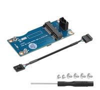 GINTOOYUN Mini PCI-E WWAN/LTE Card to Motherboard USB 9-pin Adapter Mini PCIE 3G/4G Network Card to Motherboard USB 9-pin Test Converter with SIM Slot for WWAN/LTE Cards(Vertical)