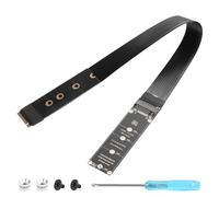 GINTOOYUN NGFF M.2 M-KEY NVME Extension 40 CM PCIe 3.0/4.0 M.2 NVME/NGFF SSD Ribbon Flex Cable for Mainboard SSD 2230/2242/2260/2280 (180 degrees)