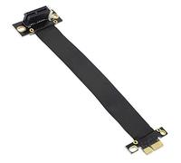 GINTOOYUN PCIE 1X Extension Cable 90 Degree,PCI-Express 3.0 1X Male to Female Riser Cable PCI-E 1X Extender Adapter Jumper for Graphics Card(18cm,90°