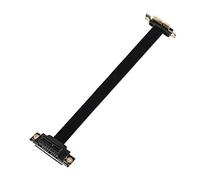GINTOOYUN PCIE 1X Extension Cable 90 Degree PCI Express 3.0 1X Male to Female Up Wireless Network Card Sound Card Connection Cable (20cm, Slot 90° Up)(20CM)