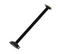 GINTOOYUN PCIE 1X Extension Cable 90 Degree PCI Express 3.0 1X Male to Female Up Wireless Network Card Sound Card Connection Cable (30cm, Slot 90° Up)(30CM)