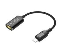 GINTOOYUN PD140W DC4530 to USB-C Charging Cable with Display Screen DC4.5mmx3.0mm Female to Type-C Male Charging Adapter Cable for Laptops,Chargers,Mobile Phones etc(8.07 Inch) (Square Port)