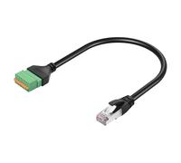 GINTOOYUN RJ45 to 8-Pin Crimped Terminal Cable Cat5 Quick Crimping Spring Ethernet Cable RJ45 8P8C Male to 8-Pin Solderless Detachable Terminal Ethernet Cable for Laptop,Router etc(13.07 Inch)