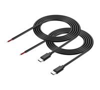 GINTOOYUN USB C Cable 2PCS USB C to 5V/3A Bare Wire Cable USB Type C Male Plug 2 Pin 1.5M/59Inch Bare Wire Open End Power Cable(1.5m)