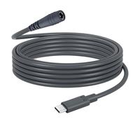 GINTOOYUN USB-C to DC Power Cable 3M/9.84FT Grey USB-C Male to DC 5.5mm x 2.1mm Female Extension Power Cable for Starlink Mini, Routers,Cameras,etc