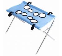 Ginwrek Dog Grooming Sling Dog Grooming Hammock, Pet Hammock Stand with Stable Stainless Steel Frame & Quick-Dry Mesh Foldable for Trimming, Bathing, Brushing, Blue