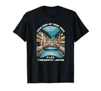 Ginzan Onsen Yamagata Japan Retro Kanji Character Souvenir T-Shirt