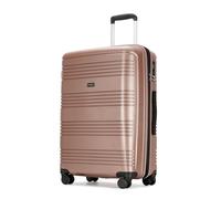 GinzaTravel 3 Piece Hardside Expandable Luggage Sets Large Suitcase Set with Spinner Wheels TSA Lock for Trip, 20/25/29inch, Rose Gold, Checked-Medium 25-Inch, Hardside Luggage