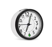 GINZER Alarm Clock Small Analogue Clocks with Ascending Sound Alarm, Snooze and Night light, Non Ticking Silent for Bedrooms Bedside Desks Kids Elderly Travel, Battery Operated,Black