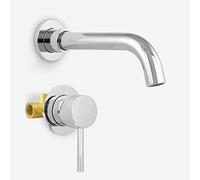 Gio Basin Sink Mixer Tap Wall Mounted & Concealed Valve Hot and Cold Mixer and Waste
