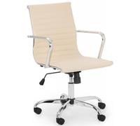 Gio Ivory Faux Leather Office Chair