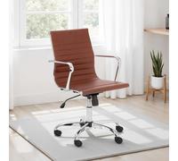 Gio Office Chair - Brown Faux Leather