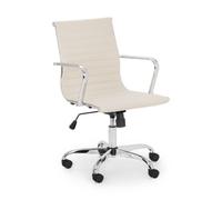 Gio Office Chair Ivory & Chrome - Julian Bowen | TJ Hughes