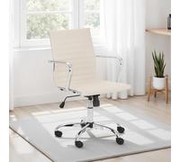Gio Office Chair - Ivory Faux Leather