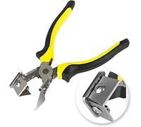 GIOBOY Yellow Rubber Handle Scissors, 90 Degree V Mouth Notch Pliers, Stainless Steel or High Carbon Steel Blade, Compact, Ideal for Rubber Strip, PVC Strip