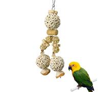 Giocchio Birca: Hanging Wooden Toy, Natural Cage Accessory | Choose Toy for Cockatiels, Cones, Pigeons and Parakeets, Enrichment Activities for Exercises