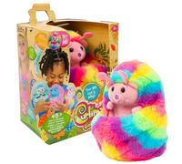 Giochi Preziosi Curlimals Coco The Caterpillar, Interactive Plush Toy with Over 60 Sounds, Colourful Lights and Curling Function, Cuddly Toy, Cuddly Toy