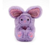 Giochi Preziosi Curlimals - Purple Rabbit Curlimals Plush Animal, Interactive, Soft and Colourful to Stimulate Children's Curiosity, Makes Verses and Cuddles, from 3 Years