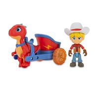 Giochi Preziosi Dino Ranch Jon & Blitz Dinosaur Vehicle with Figure Approximately 7.5 cm Tall As Seen on TV for Children from 3 Years Old, DNA03100