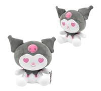Giochi Preziosi Hello Kitty Kuromi Plush, 30cm Grey Soft Toy, Cute Kuromi Character in Grey Outfit with Signature Details, Official Licensed Collectable, Gift for Fans and Children, Ages 4+