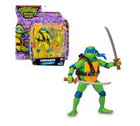Giochi Preziosi - Leonardo Ninja Turtles Mutant Chaos, Leonardo in Articulated Action Figure Version 12 cm, Character with Combat Weapons, for Children from 4 Years