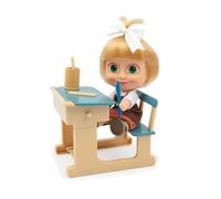Giochi Preziosi Masha & The Bear - Playset Class and Masha Doll, Height 12 cm, School Class with Magic Board and Accessories, Doll from the Masha and the Bear Series, for Children from 3 Years