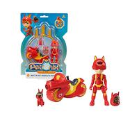 Giochi Preziosi Petronix 7cm Matt Articulated Character Freewheel Motorcycle with Removable Backpack for Children 3 Years Old, Pet01100