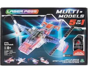 giochi preziosi s.p.a. LAU07000 Laser Pegs Models-5-in-1 VTOL Sparhawk, Multi Co