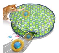 Giociv Interactive Cat Toys Ball Fast Rolling in Pouch, Motion Activate Chirping Cat Toy Hide and Seek Mouse Catching Game (New)