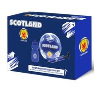 Gioco International Country Themed Football Gift Set, Includes Size 5 Team Ball, Pump and 500ml Bottle, Fan Present, Scotland, Blue/White