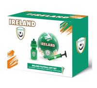 Gioco International Country Themed Football Gift Set, Includes Size 5 Team Ball, Pump and 500ml Bottle, Fan Present, Ireland, White/Green