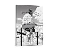 GIOEPWSWUI Anime Chainsaw Man Poster Sad Chainsaw Poster Decorative Painting Canvas Wall Posters And Art Picture Print Modern Family Bedroom Decor Posters 08x12inch(20x30cm)
