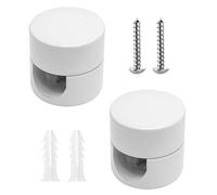 GIONAR 1 Pair of Aluminium Wall and Ceiling Pins, Cable Fixing Clips with Screws, Ceiling Cable Organizer and Power Cord Holder, Ideal for Fixed Light Fixtures and Pendant Lights (White)