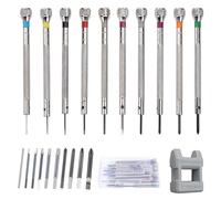 GIONAR 10 Pcs Watchmakers Screwdriver Set,0.6-1.6 mm Precision Screwdriver Kit, Small Screw Driver Set for Watch Repair, Jewelers Tools, Micro Screwdrivers with Storage Case