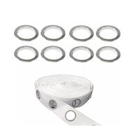 GIONAR 10M Curtain Header Tape & 80 Rings, DIY Perforated Curtain Heading Tape and Spacers