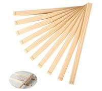 GIONAR 10pcs Pottery Clay Rolling Pin Thickness Guides Set, 5 Size Mud Stick Guides, 3mm 5mm 7mm 10mm 12mm Wood Rolling Guide Sticks, Wooden Clay Tools for Precise Polymer Clay Thickness Control
