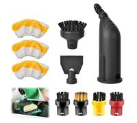 GIONAR 10Pcs Steam Cleaner Accessories Kit Compatible with Kärcher SC1 SC2 SC3 SC4 SC5 SC7 CTK10 CTK20, Extension Wands Nozzles Brushes for Multi-Surface Deep Cleaning
