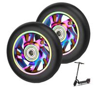 GIONAR 110mm Pro Stunt Scooter Wheels - 2pcs Replacement PVC Wheels with ABEC 9 Bearings - Fit for Razor, Apollo, Cox Swain Scooters - Colorful Alloy Series for Freestyle Scooters