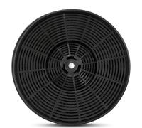 GIONAR 17.5cm Charcoal Filters for Cooker Hood Compatible with CDA SIA SIA2 CHA15 Carbon Filter, Round Ductless Recirculating Ventilation Mesh for Kitchen Air Purify (1PCS)
