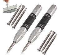 GIONAR 2 Pcs Automatic Center Punch, 5" Spring Loaded Center Punch Set