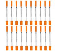GIONAR 20 Pack 0.5ml Syringes With Cap, 31gx6mm Needles for Injections, Plastic Measuring Sterile Disposable Thin Injection Needles for Lab, Pet, Glue Dispensing